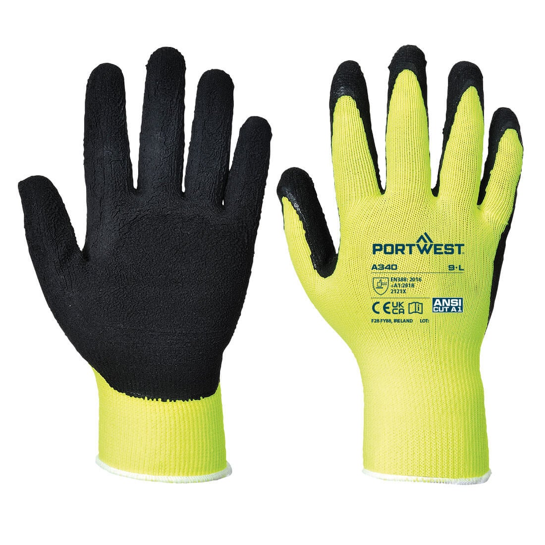 Gant Grip Portwest Haute visibilité Mousse de Latex Orange 9 - 3