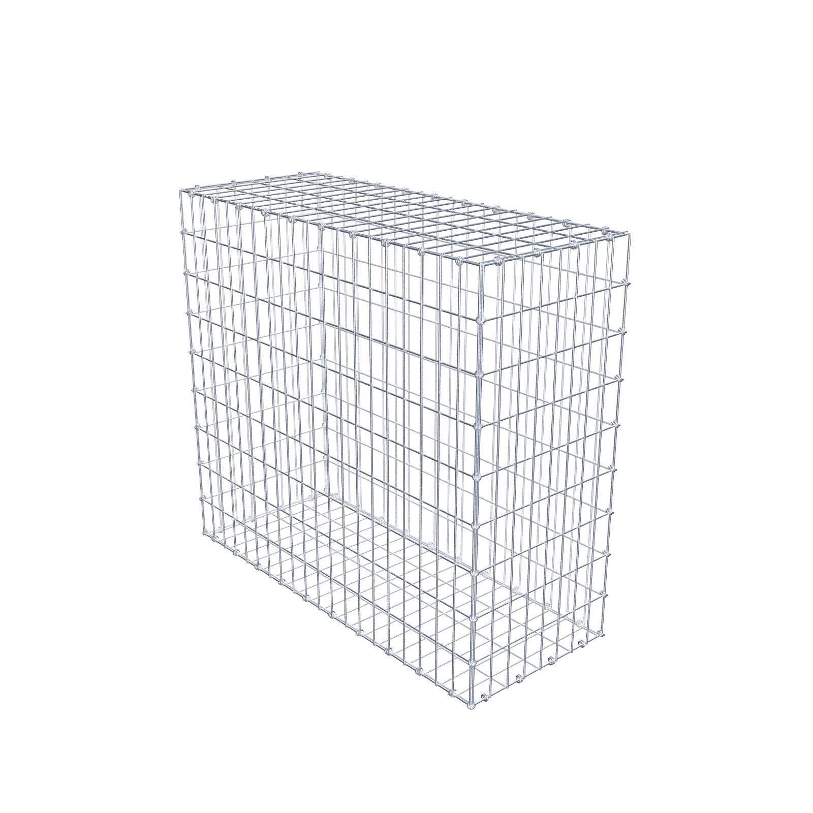 Gabion 100 cm x 90 cm x 40 cm (dł. x wys. x gł.), rozmiar oczek 5 x 10 cm, pierścień spiralny