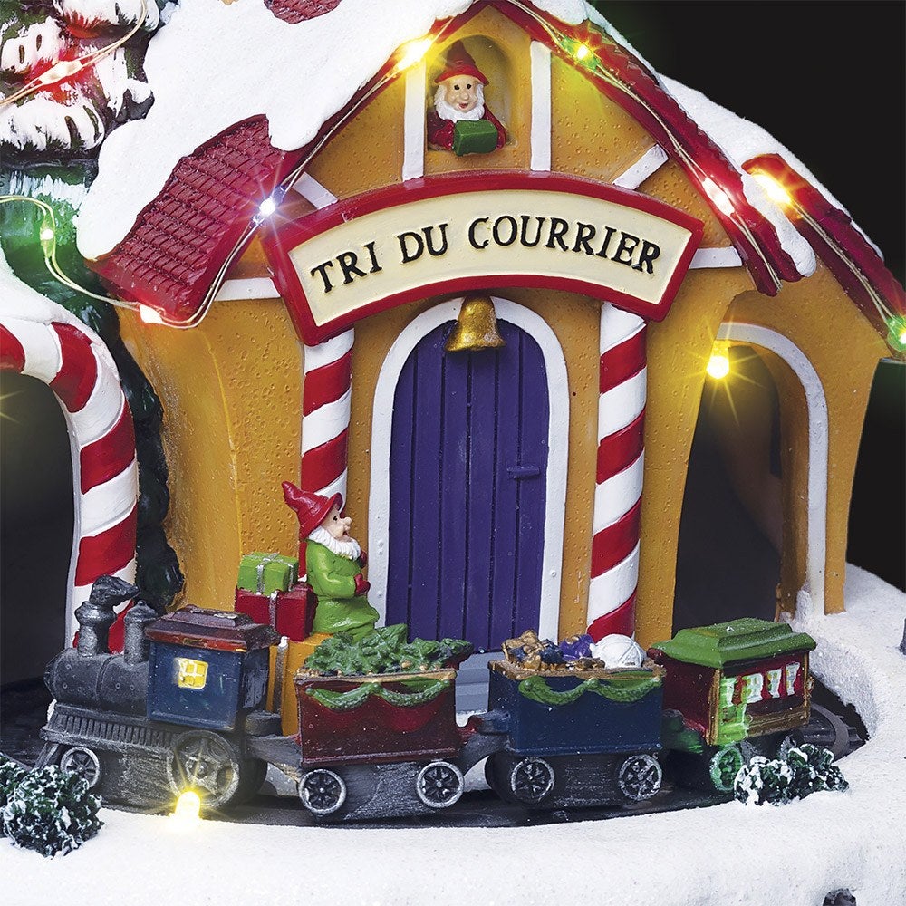 Village lumineux poste du Père Noël 20 LED H.21cm - Feeric lights & christmas - 2