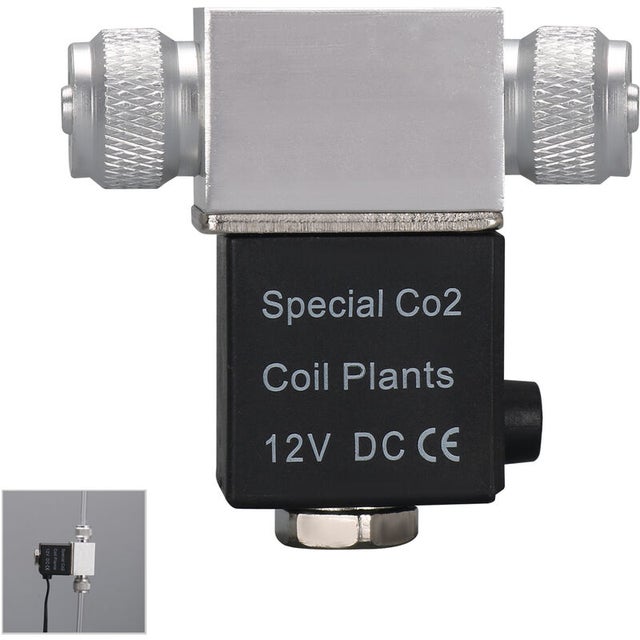 electrovanne pour regulateur de systeme de CO2 d'aquarium Sortie cc 12V Connecter un tube 46mm ou un compteur a bulles Double tete sans bruit Version