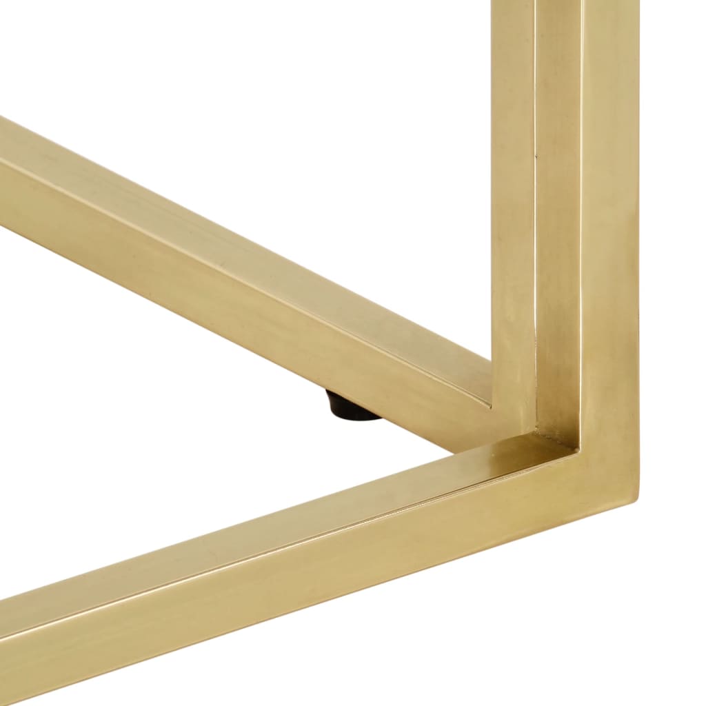 Tavolino Salotto Dorato Acciaio Inossidabile e Vetro Temperato vidaXL - 7