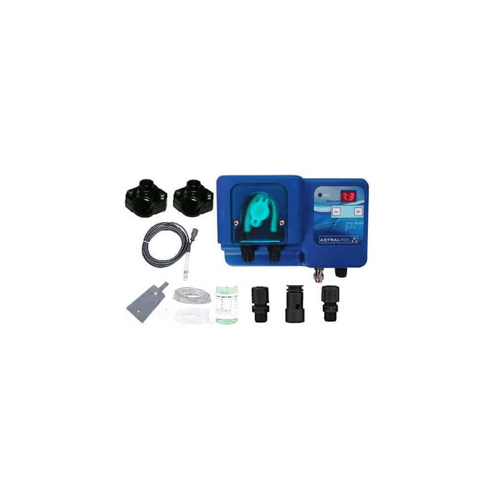 Pack Régulateur pH + Chlore ASTRALPOOL + chambre analyse + 1 Bidon 20 L Chlore + 1 Bidon pH- 20 L BAYROL - 4
