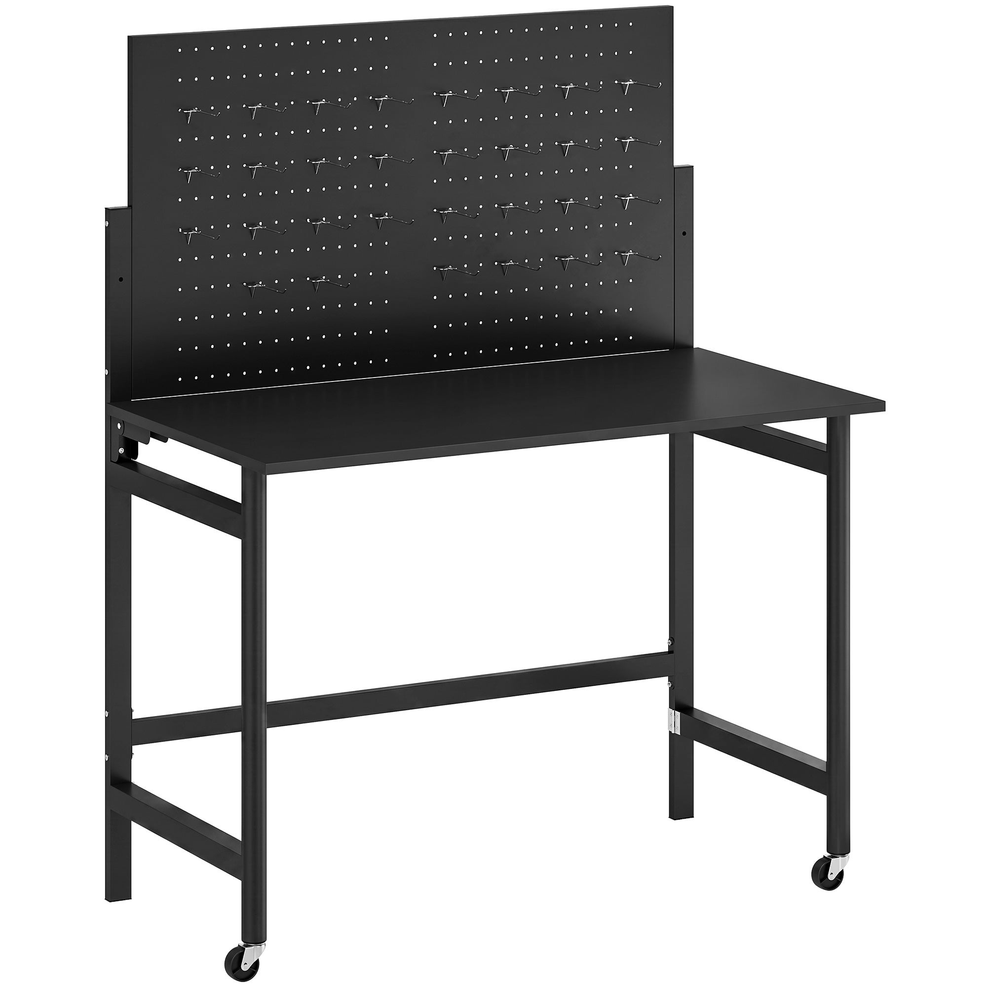Établi avec panneau perforé,table de travail pliante à roulettes ...