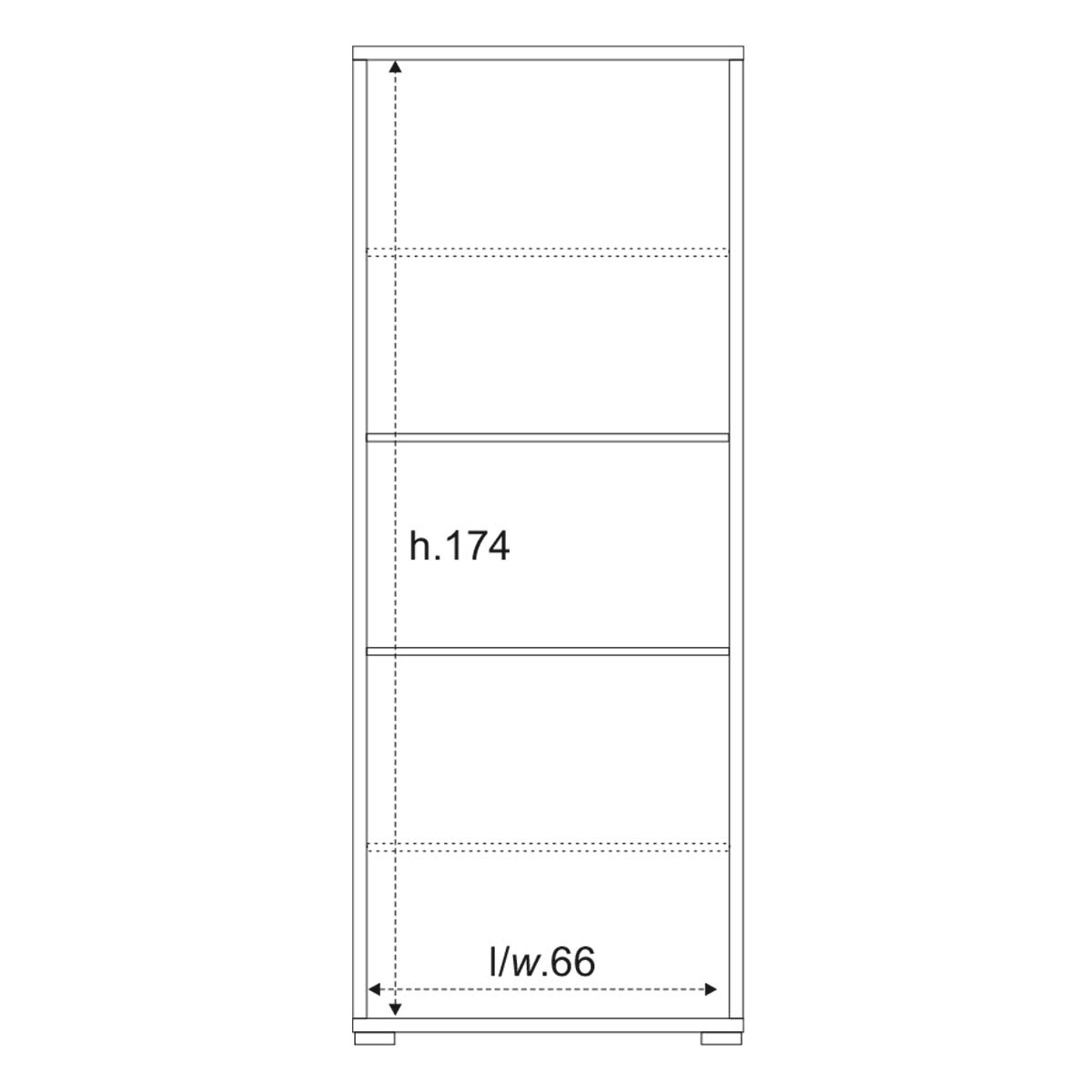 Armadio 2 ante 4 ripiani h 182 cm colore Ossido Bianco - 5