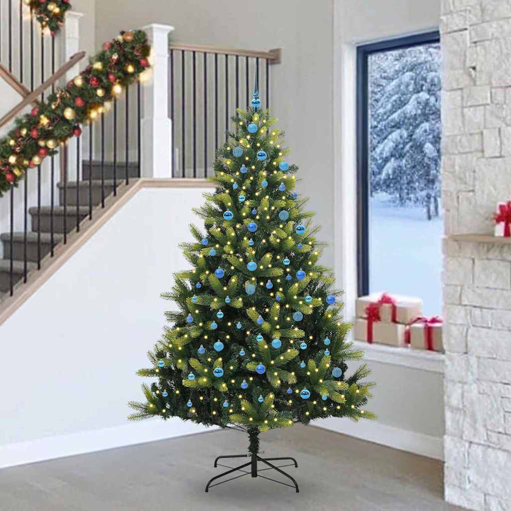 Sztuczna Składana Choinka Świąteczna 300 LED Zielony 240 cm