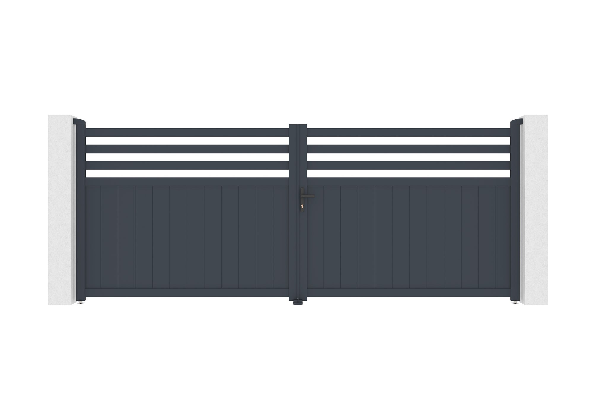 Brama skrzydłowa aluminiowa 4m NEVIS 400B160