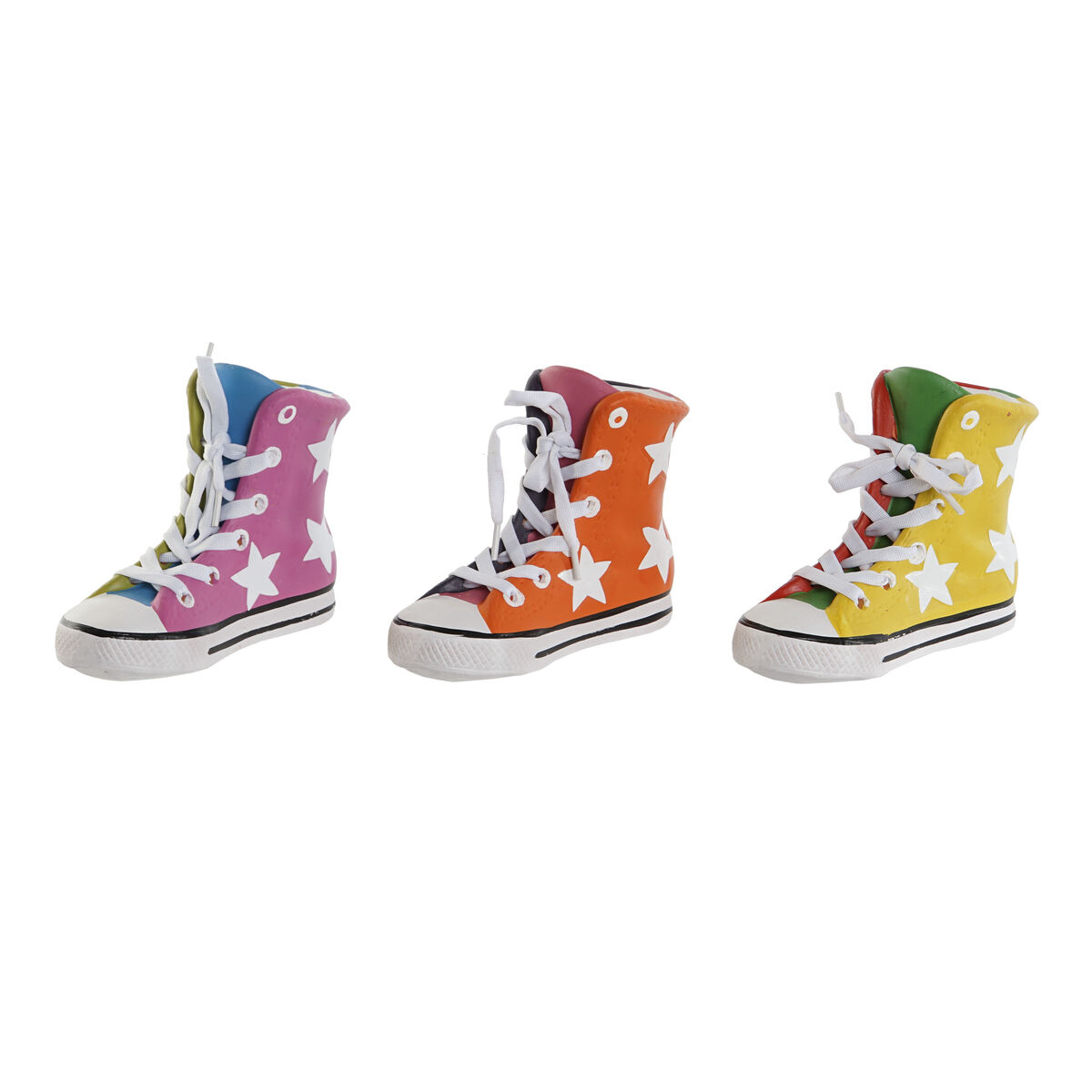 Hucha home esprit cerámica zapatilla 18 x 8 x 14 cm (3 unidades)
