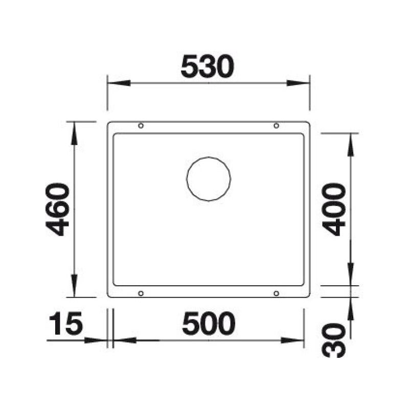 Blanco Lavello Blanco Subline 500-U in Silgranit PuraDur sottopiano 53x46cm, antracite (523432) - 8