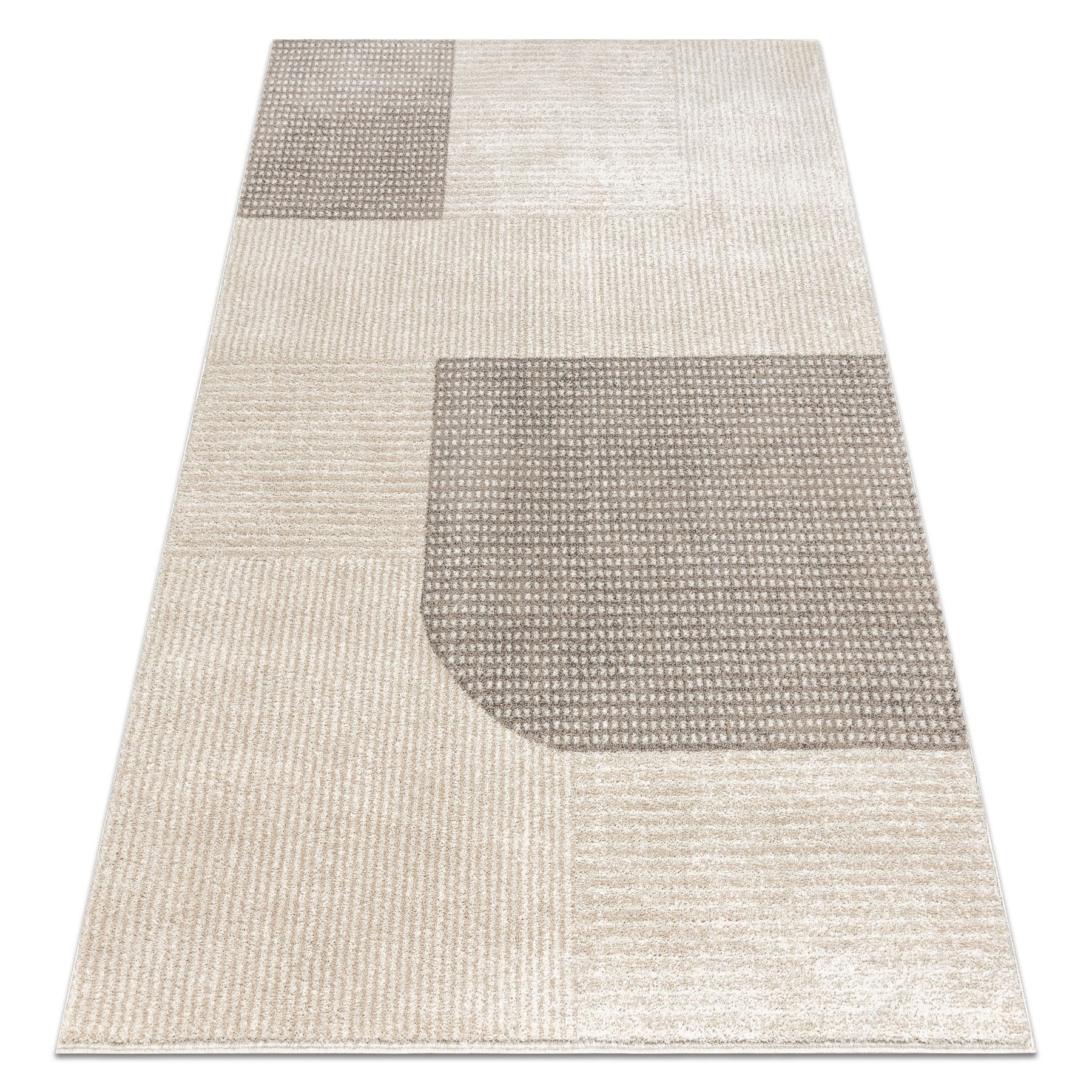 Dywan FUSION 0805 krem / beż - Geometryczny, nowoczesny, abstrakcyjny 120x170 cm