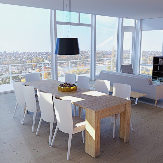 Tavolo Consolle Allungabile Oslo Plus Nero - Da 78cm A 300cm, Per 14 Persone - Foto 7