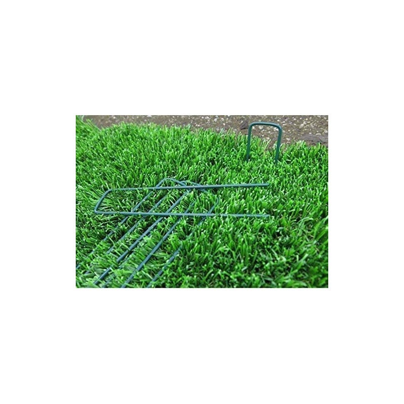 Lot de 50 Agrafes pour jardin, gazon artificiel, Piquets de Fixation de Jardin pour Toile de Paillage, Le Treillis Métallique - 2