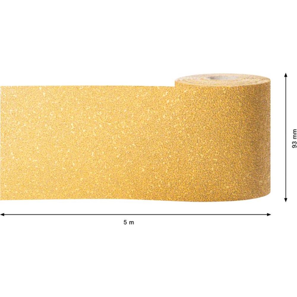 Bosch Accessories 1x Carta abrasiva in Rotoli Expert C470 per Legno Duro, Vernice su Legno, Larghezza 93 mm, Lunghezza 5 m, Grana 40, Accessorio Levig - 3