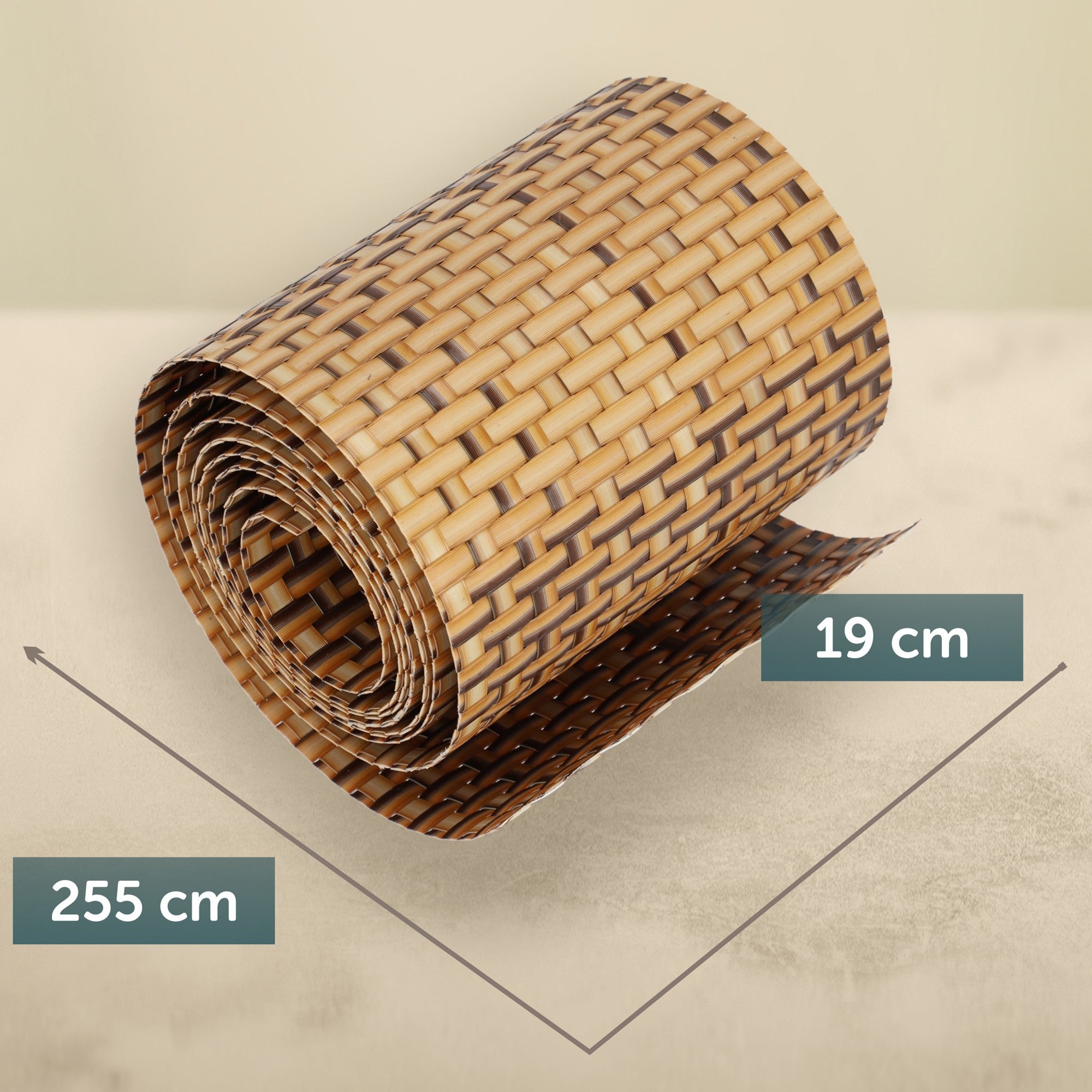 TAŚMA OGRODZENIOWA DO PANELI OGRODZENIOWYCH 19cm 2,55m OSŁONA PŁOT PIASKOWA