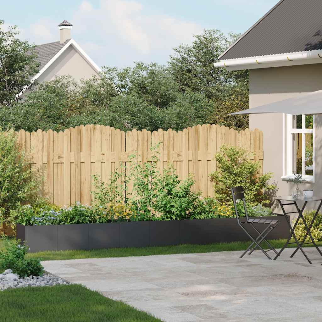 vidaXL Jardinière noir 360x40x40 cm acier laminé à froid - 3