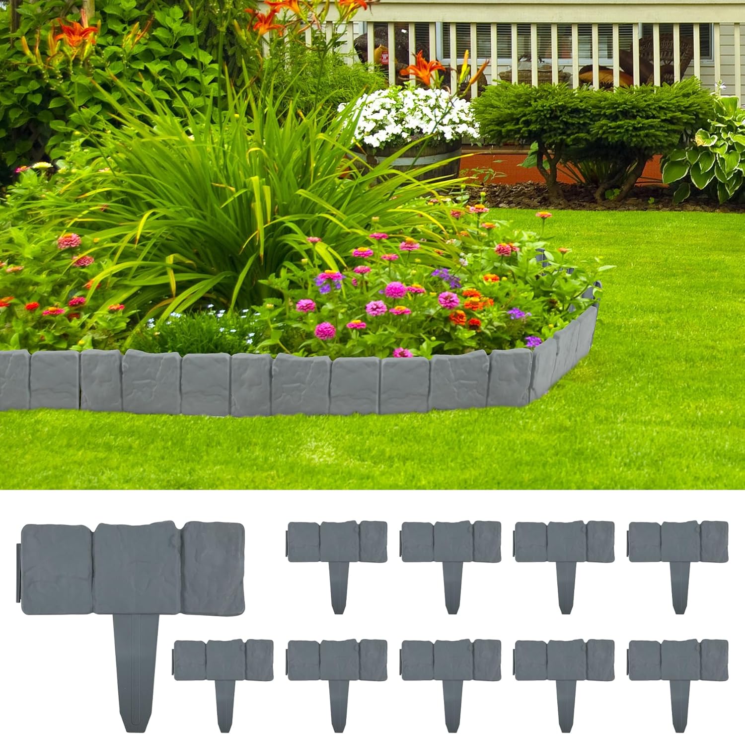 8044827 Bordure De Jardin En Bois 110 X 50 X 3 Cm [834] - Jardin