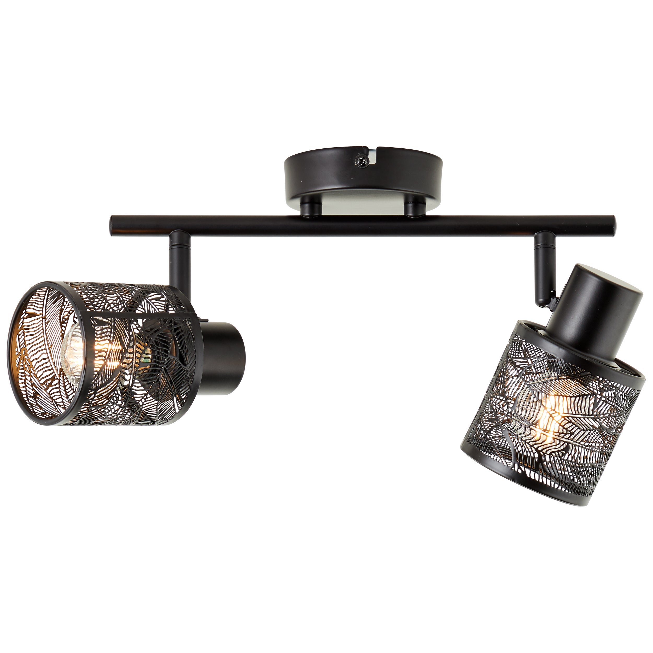 Spot Brilliant Bano 2-płomienny czarny matowy, metal, 2x D45, E14, 40 W - 4
