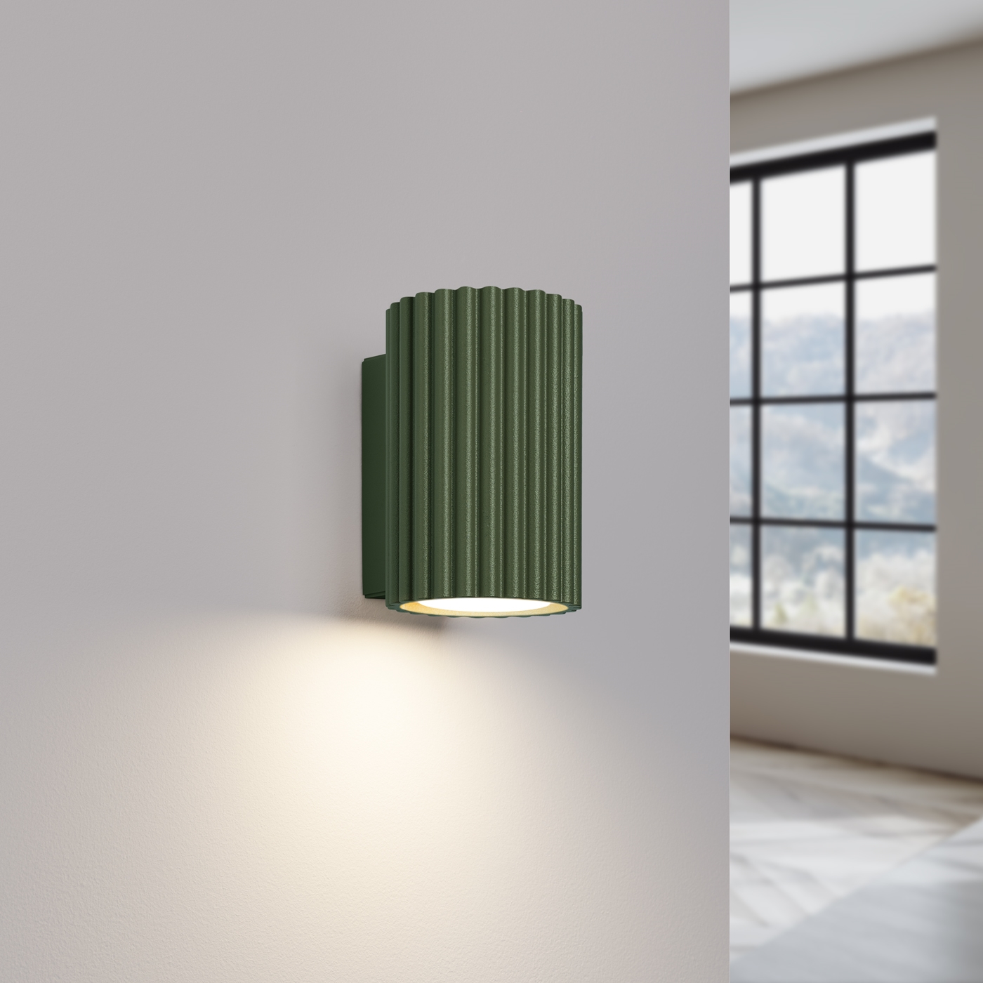 Kinkiet GLOOW 10 zielony oliwkowy LED 3000K - 6.5x8.5x10cm Sollux