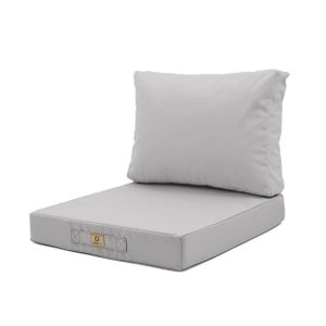 Accessoire Terrasse Extérieur Lot De 4 Coussin De Chaise Sydney Outdoor - 45x40x6cm - Hydrofuge - Polyester - Crème - Attaches Coussin Assise Extérieur