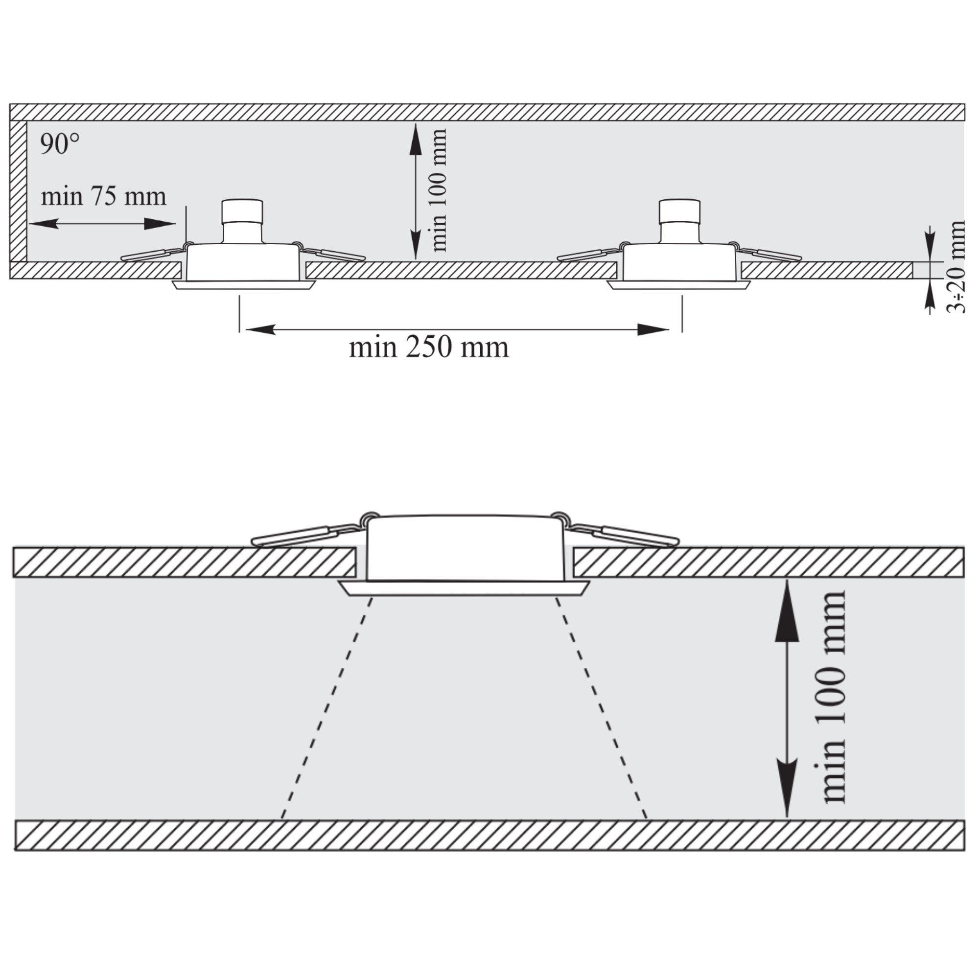 Oprawa sufitowa wpuszczana podtynkowa Lika czarno-srebrna 1xMR16x8W kwadratowa ruchoma IP20 wym: 3,2 x 9,2 x 9,2 cm metal Polux - 5