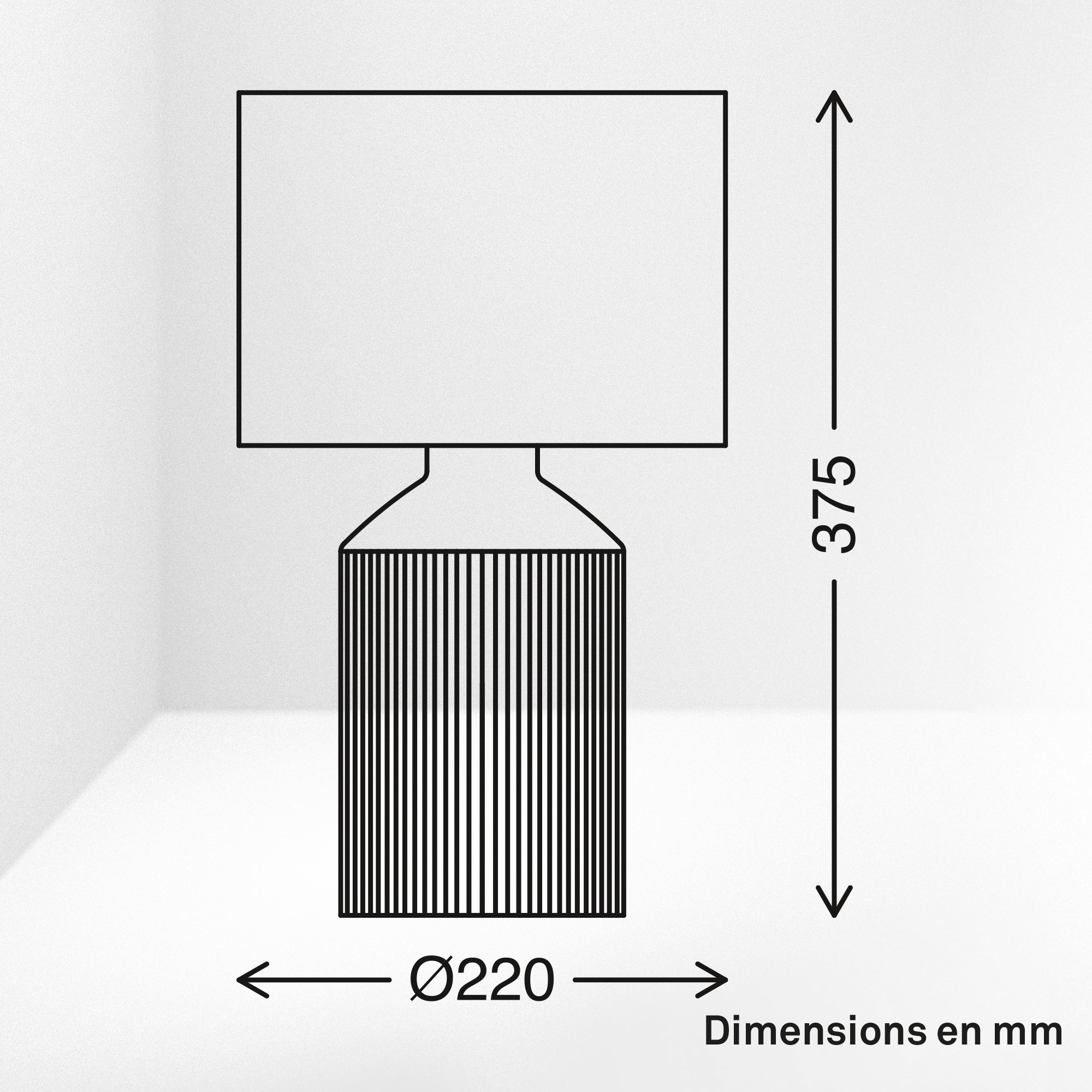 Lampe de table INO en céramique avec abat-jour tissu, blanc, câble interrupteur, IP20, Ø220x375mm, douille E27 max. 10W, sans ampoule - Briloner - 5