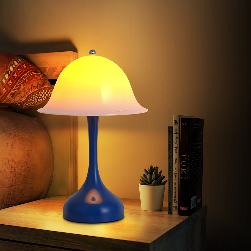 Nettlife Lampada da Tavolo Senza Fili LED - Lampada Comodino Touch Dimmerabile, 3 Colori, USB Ricaricabile, Luce Notturna Moderna Ufficio - 4