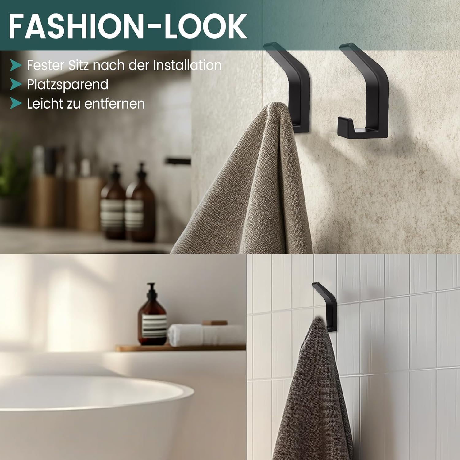 SAYAYO 2 Crochets Adhésifs Sans Perçage Acier Inoxydable SUS304 – Charge 5 Kg – Chrome Poli Salle De Bain Cuisine
