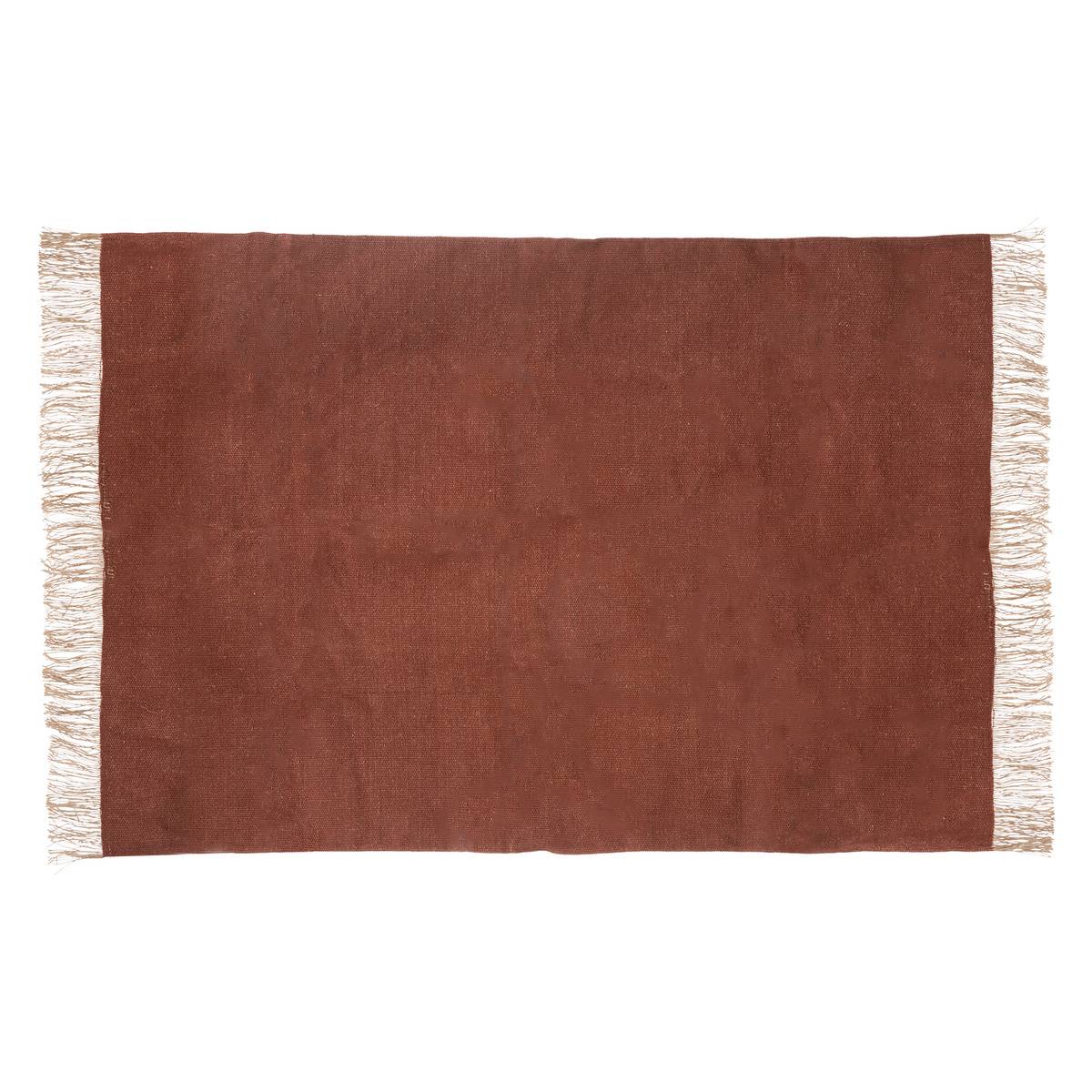 Atmosphera - alfombra bota algodón y yute - rosa terracota - 120x170 cm