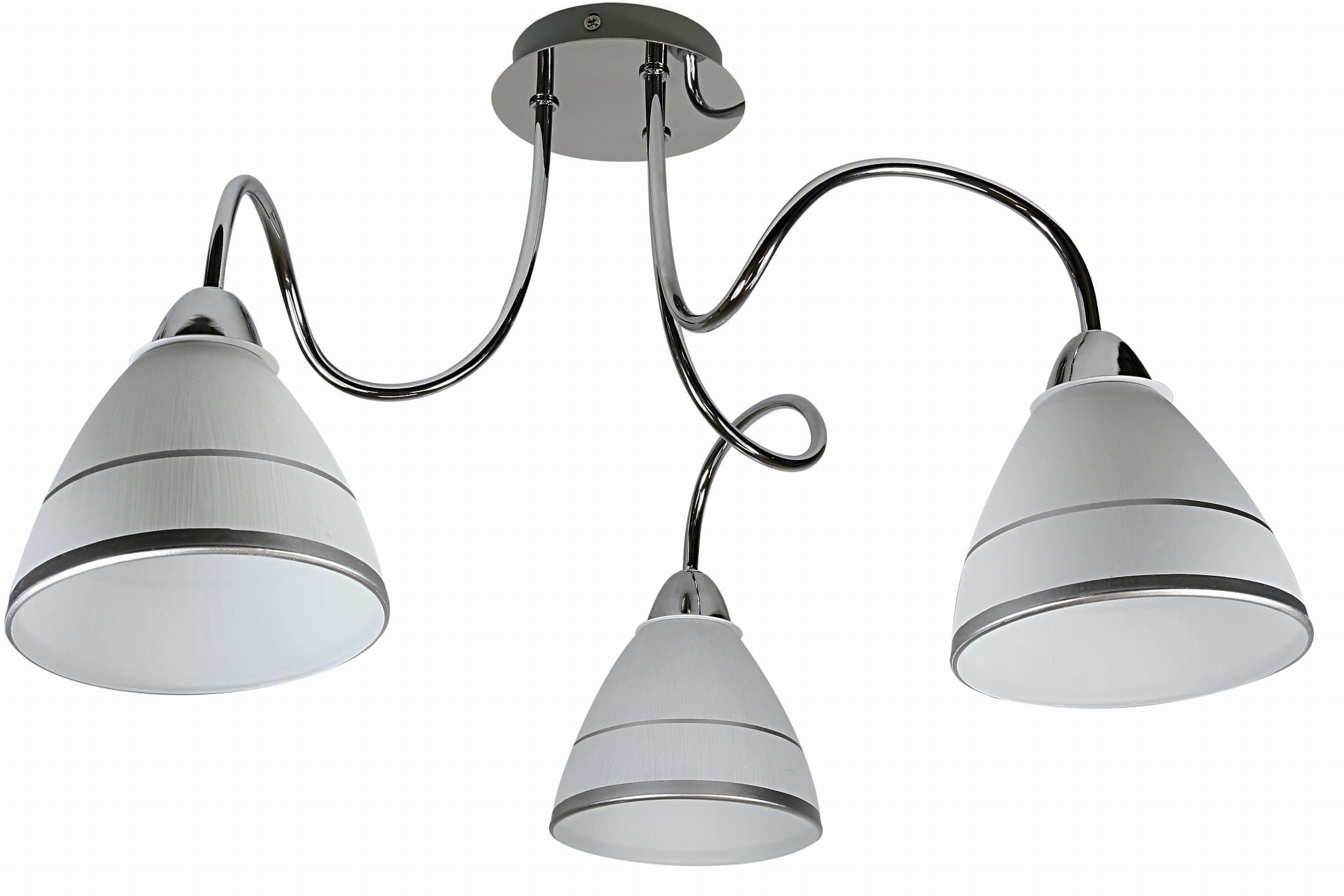 Lampa sufitowa wisząca Elf chromowana biała 3xE14x40W wym: 33 x 57 x 57 cm metal Candellux