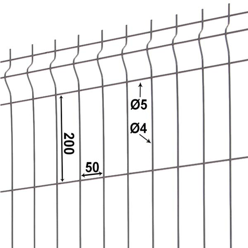 Kit complet grillage rigide occultant lattes composite avec soubassement longueur 20m - Hauteur 1m80 - Gris anthracite - 2