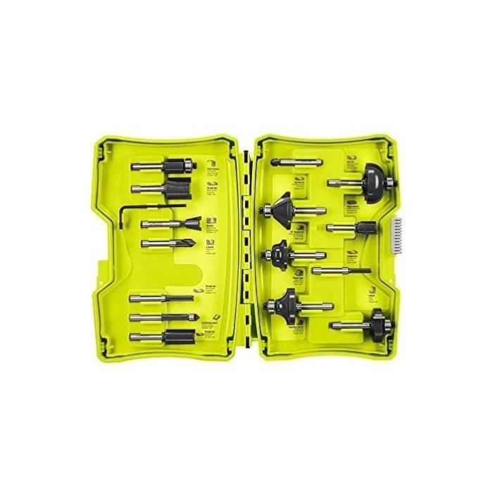 Coffret 15 fraises panachées RYOBI queue de diamètre 6mm RAKRBS15 - 3