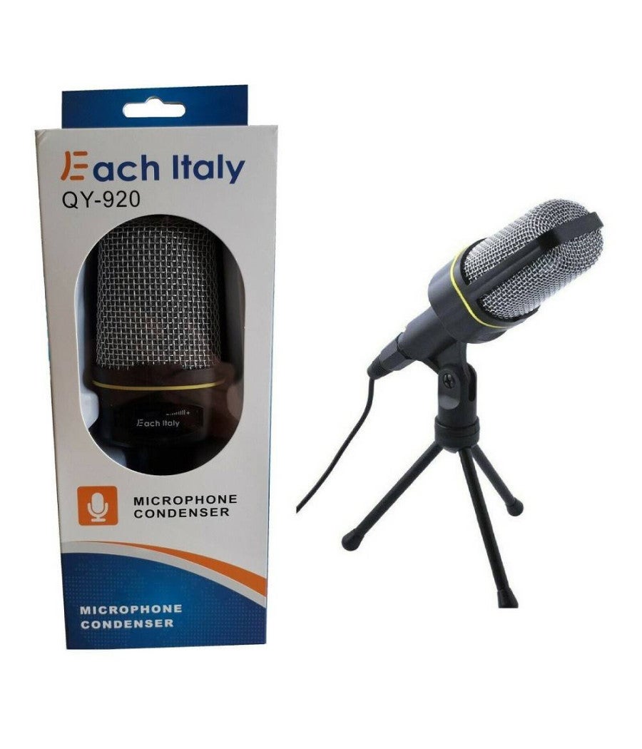 Trade Shop Microfono A Condensatore Treppiede Da Tavolo Cavo