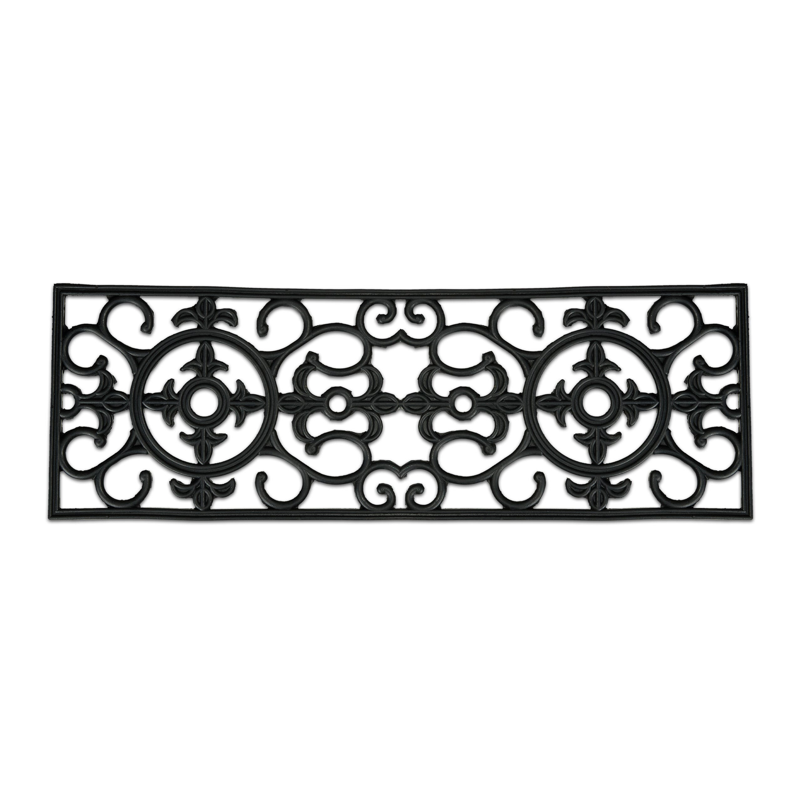 Zerbino Ingresso Casa, 75x45 cm, Tappetino Rettangolare Fiori, in Gomma Antiscivolo, Indoor & Outdoor, Nero, Relaxdays | Leroy Merlin Zerbino Ingresso Casa, 75x45 cm, Tappetino Rettangolare Fiori, in Gomma Antiscivolo, Indoor & Outdoor, Nero, Relaxdays | Leroy Merlin