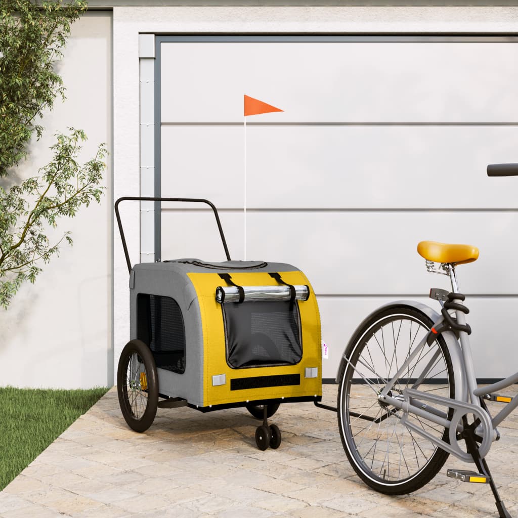 PawHut Rimorchio per Animali Domestici Pieghevole da Bicicletta, bianco PawHut Rimorchio per Animali Domestici Pieghevole da Bicicletta, bianco
