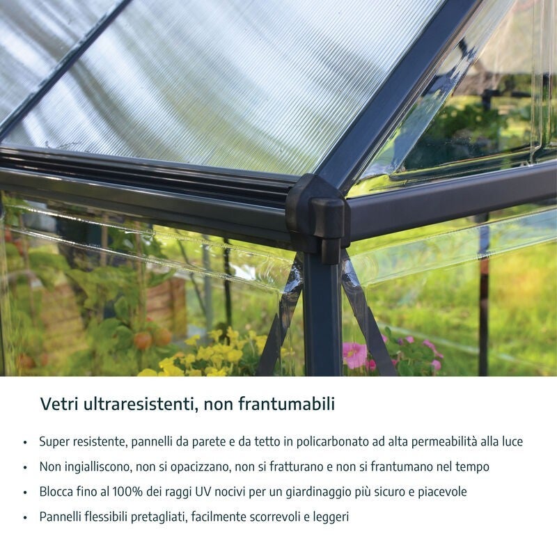 Serre de jardin Harmony 2,3m² Grise Canopia - 7