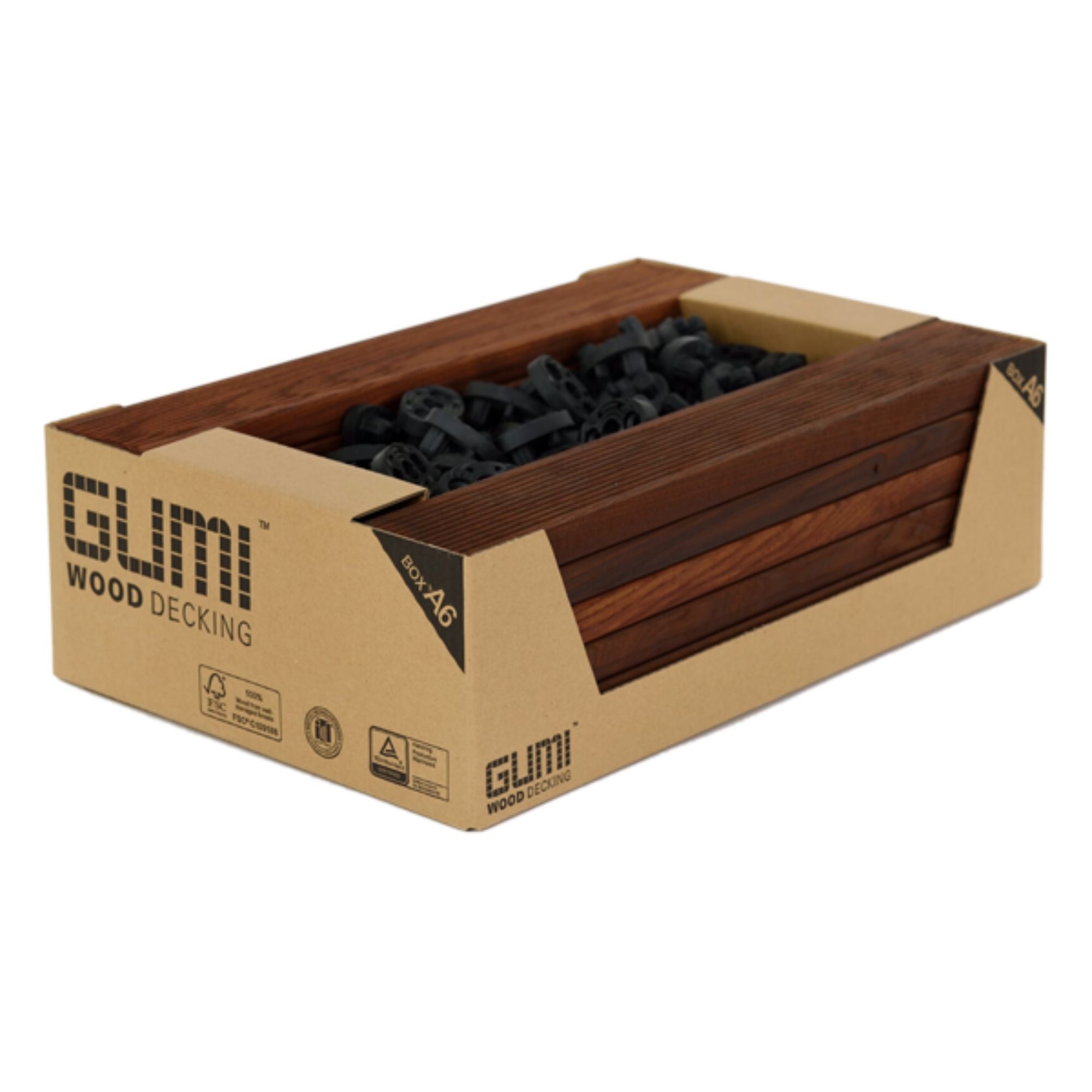 Deska Tarasowa Drewniana ThermoJesion A6 44x7x2,1 cm GUMI TARAS - 16szt.