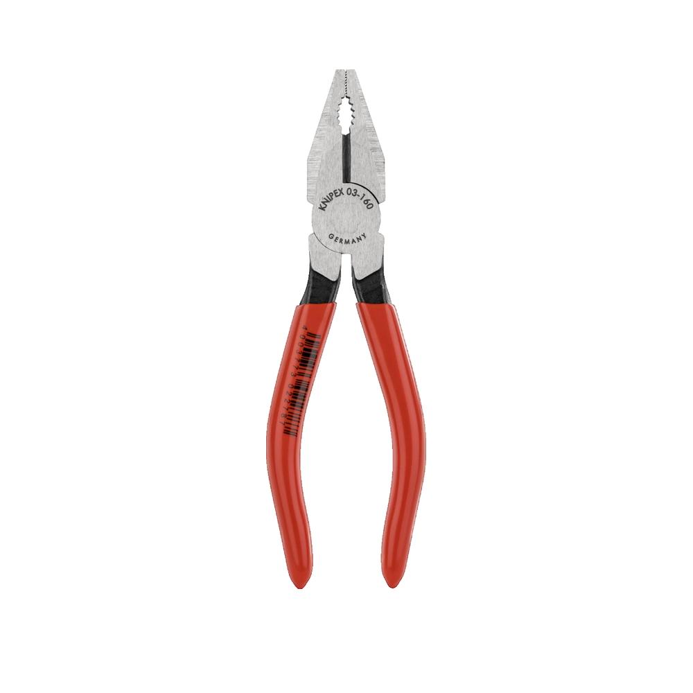 Szczypce uniwersalne Knipex 160 mm stal specjalna wytrzymałe czerwone