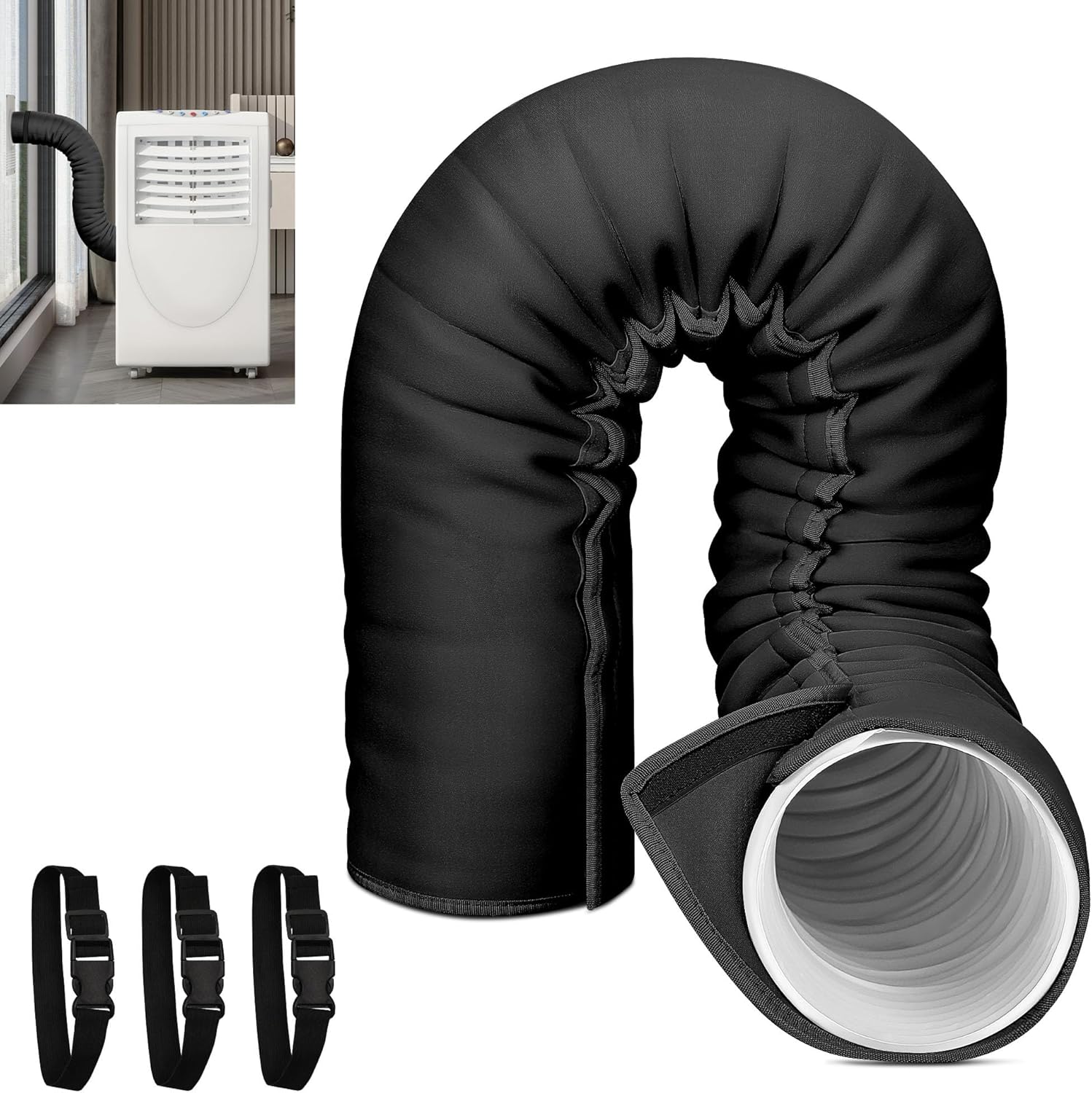 Moustiquaire Et Filtre Anti-poussière Pour Climatiseur Portable - Adaptateur 13cm Ou 15cm, Installation Facile