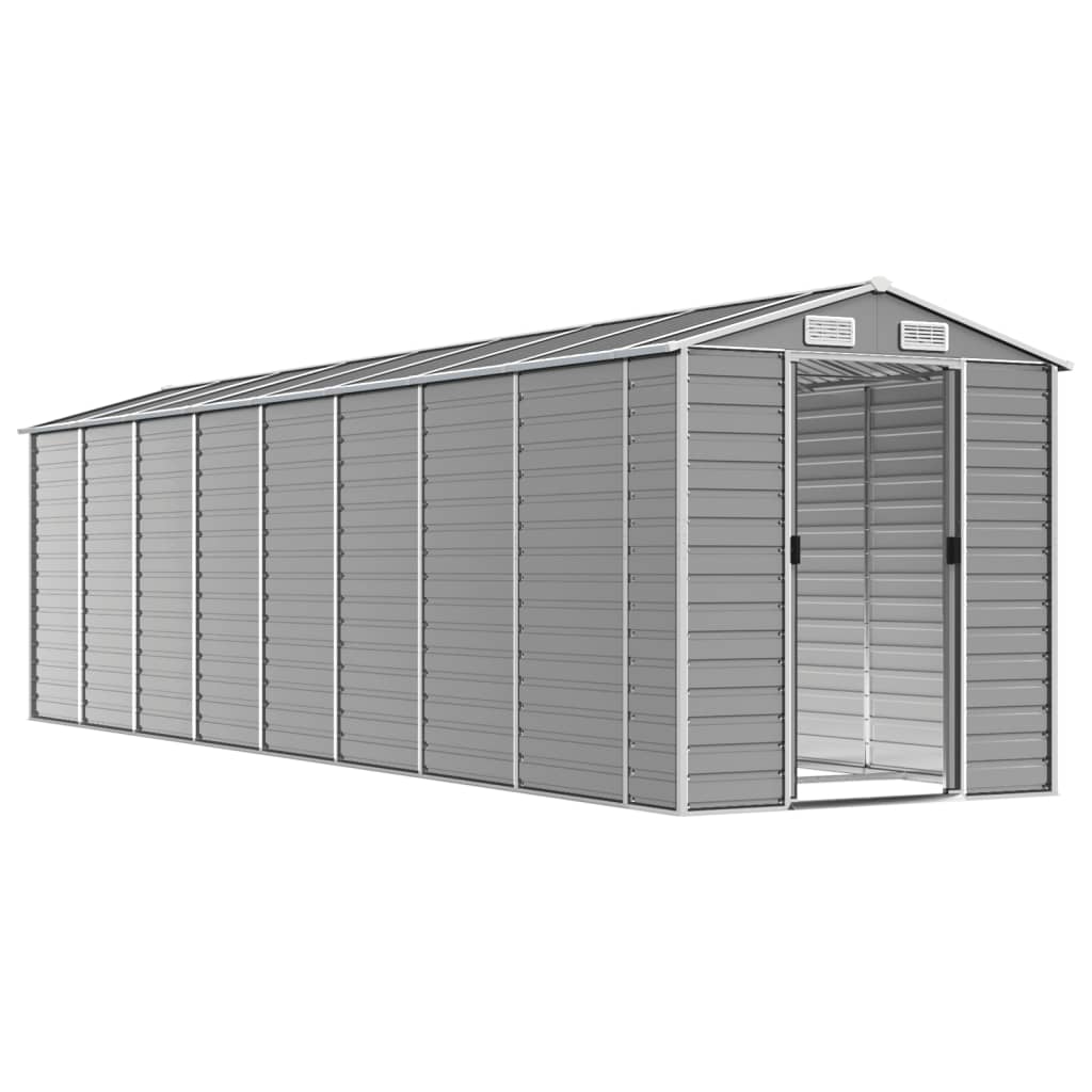 Maison Exclusive - Abri de jardin gris clair 191x725x198 cm acier galvanisé - 3