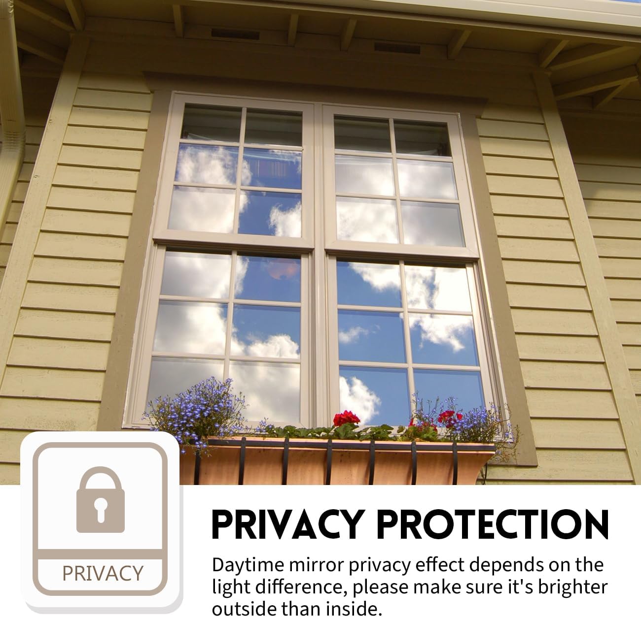 Pellicola Per Finestre Privacy Specchiata: Blocca Calore E UV (90%), Riflesso Unidirezionale, Taglie 45x200 O 60x300 Cm