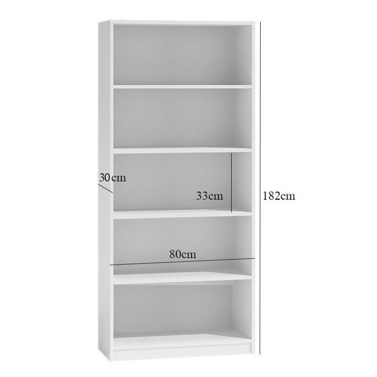 Onlywood Libreria Scaffale in Legno - 80 x 30 x 182 h cm - Rovere - 3