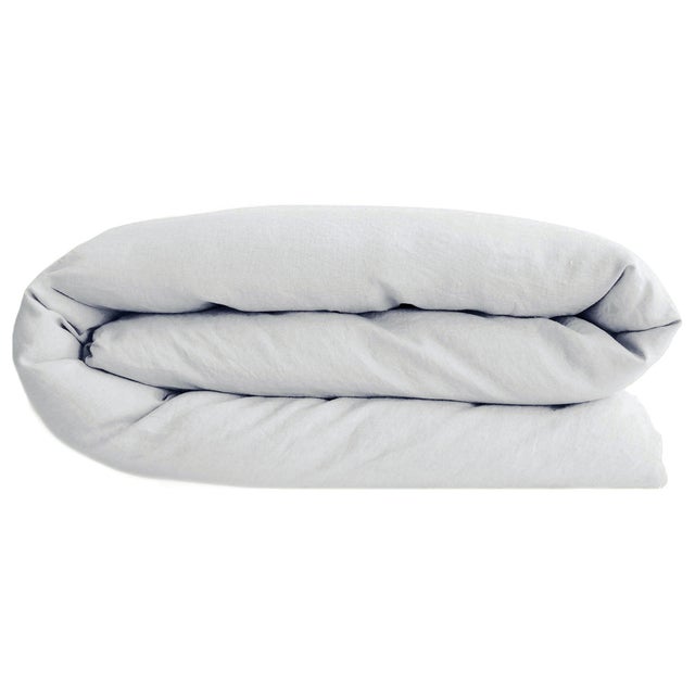 Housse de couette 240x220 cm pur coton lavé PALACE blanc neige