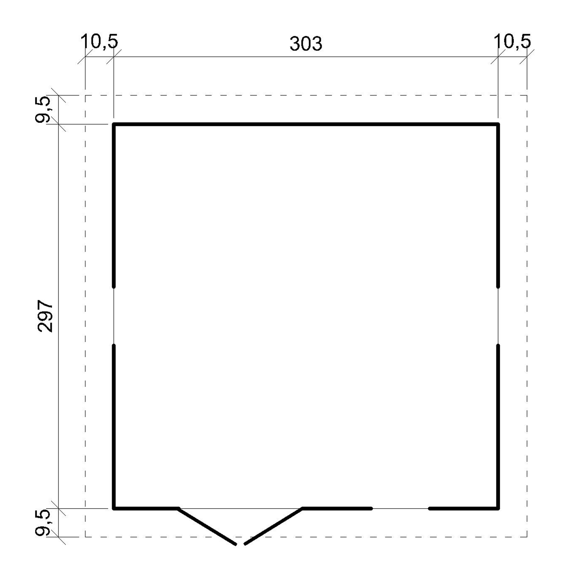 Cobertizo de madera para jardín - A226x324x316cm/9m2 Cobertizo de madera natural - Taller de Jardín - TIMBELA M335 - 8