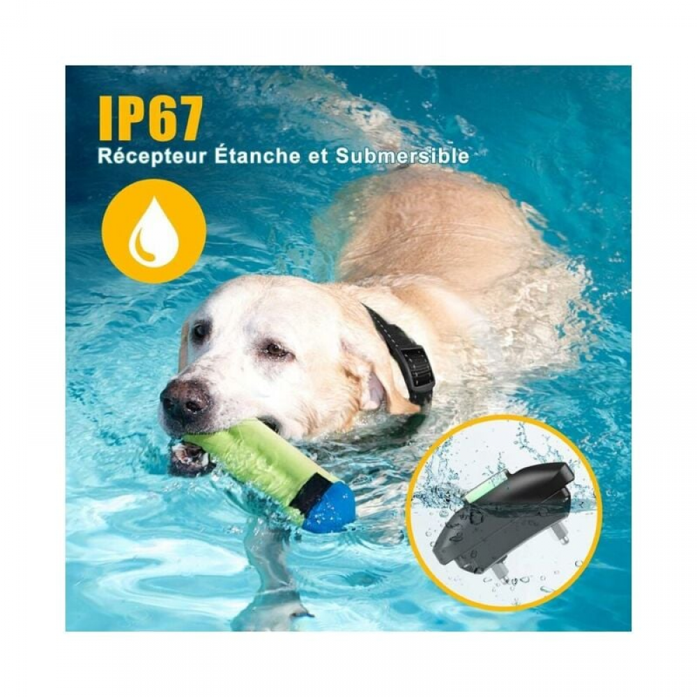 Collar para perros con control remoto, alcance de 900 m, 3 modos de vibración y descarga, 99 niveles de intensidad. - 4