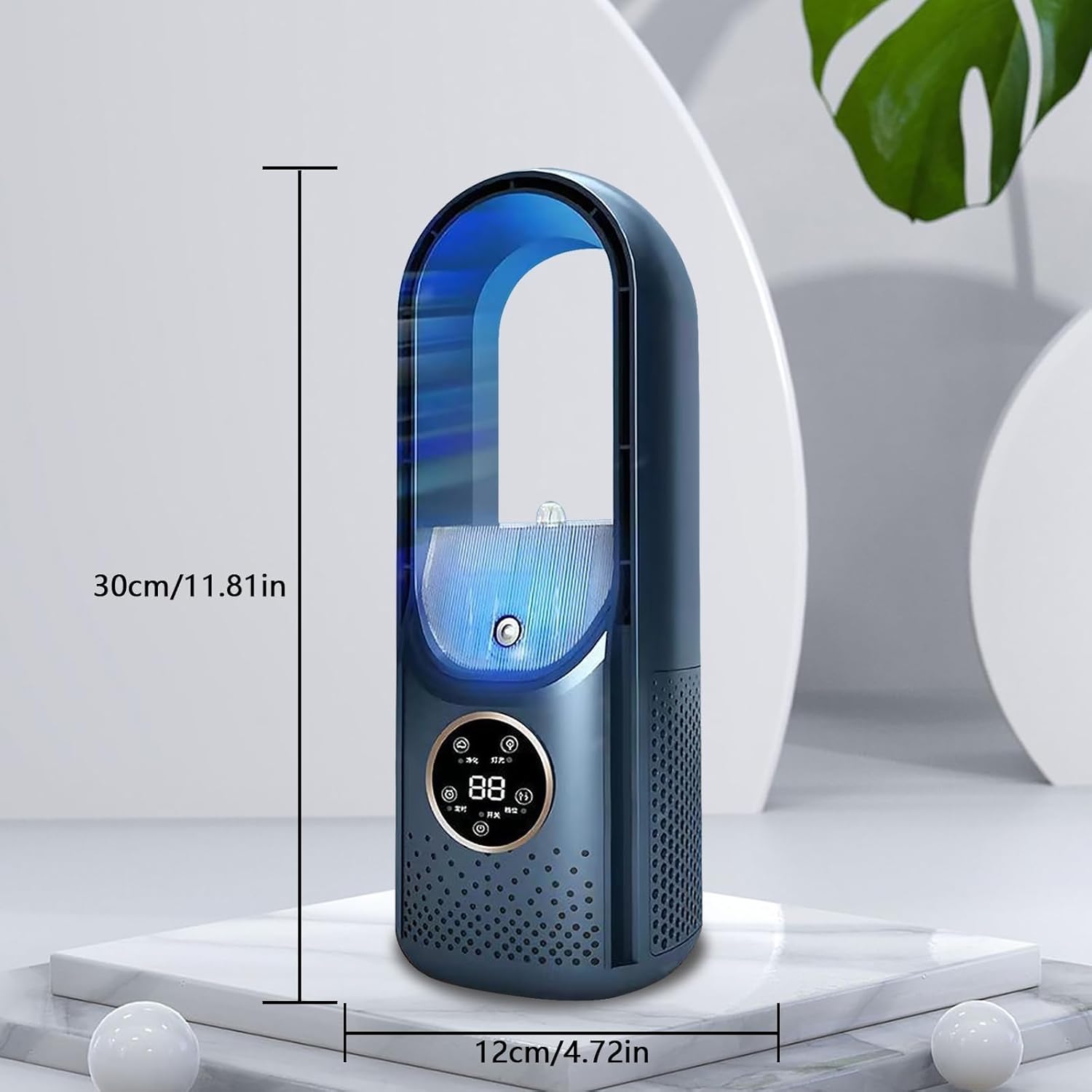 Refroidisseur d'air de chambre à coucher, Ventilateur de camping, refroidissement/humidification de l'air, trois modes, 6 vitesses de vent，blue - 7
