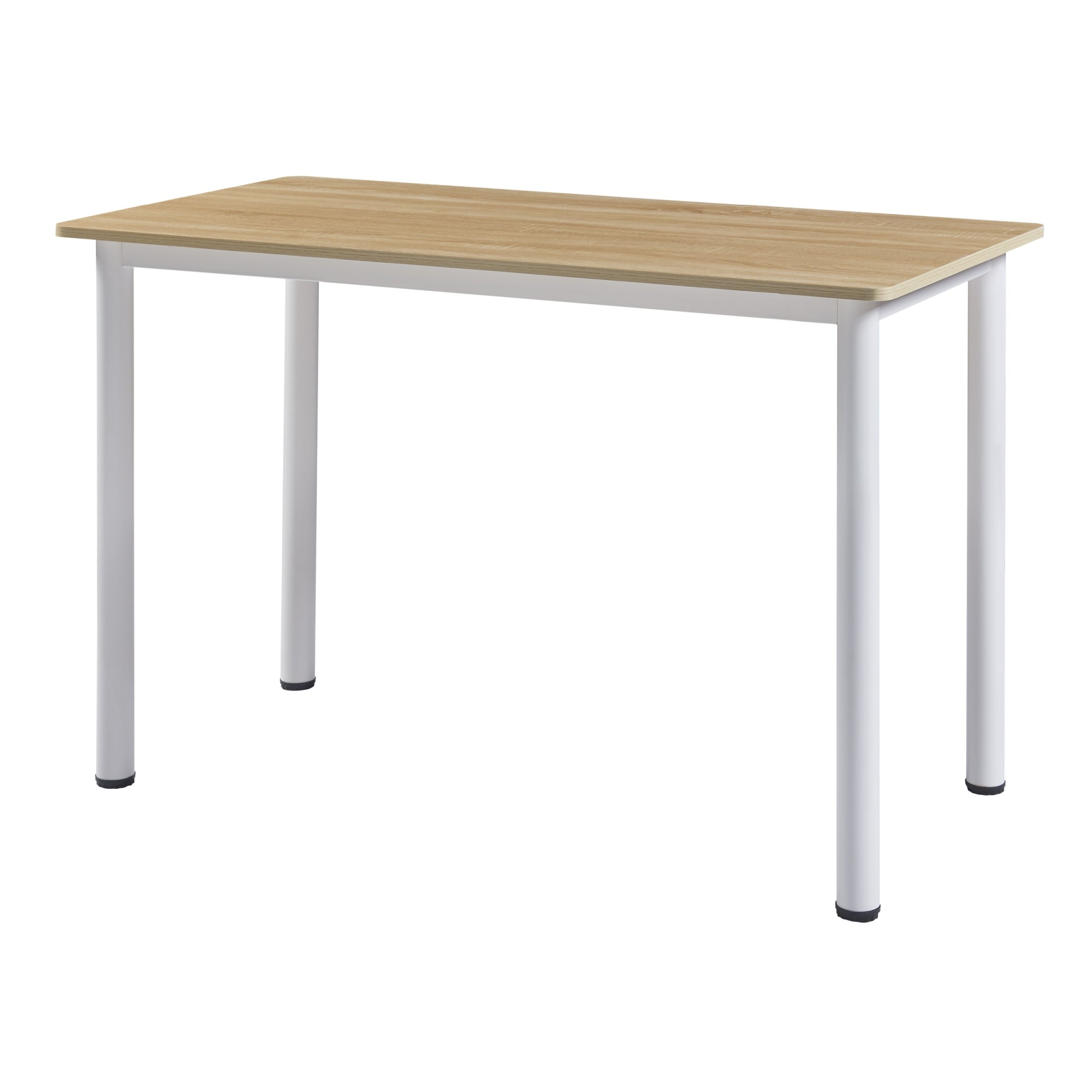 Mesa de comedor Tammela versátil para 4 personas de acero y MDF 120 x 60 x 75 cm - Efecto roble [en.casa] - 3
