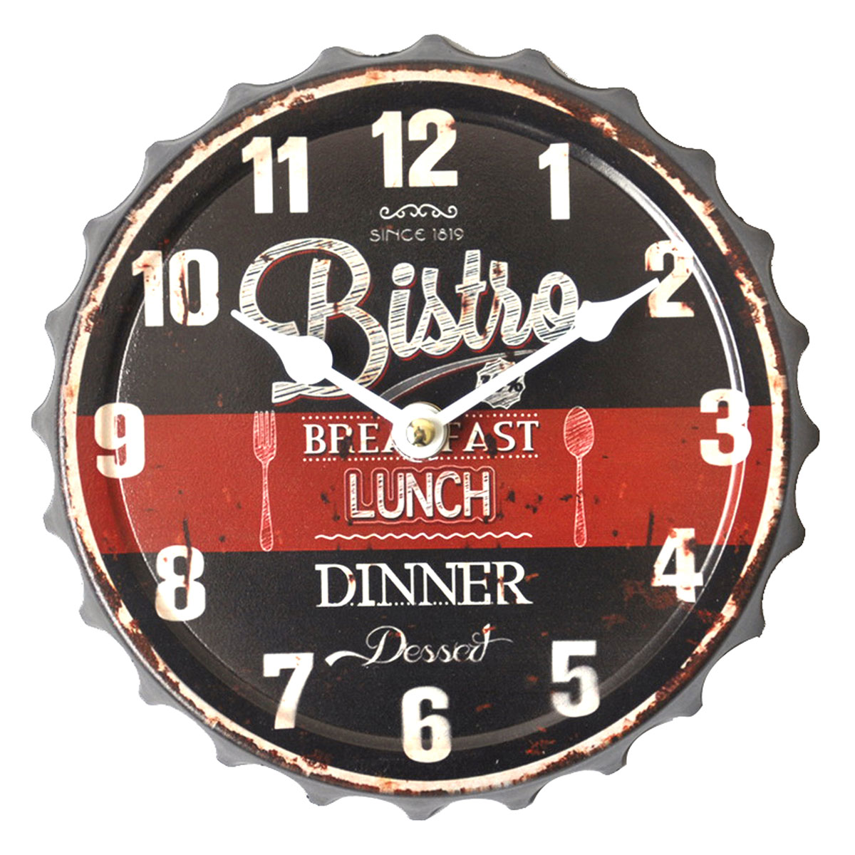 Signes grimalt by sigris - reloj pared bistro negro de metal | reloj reloj vintage pared reloj pared vintage 20x3x20cm