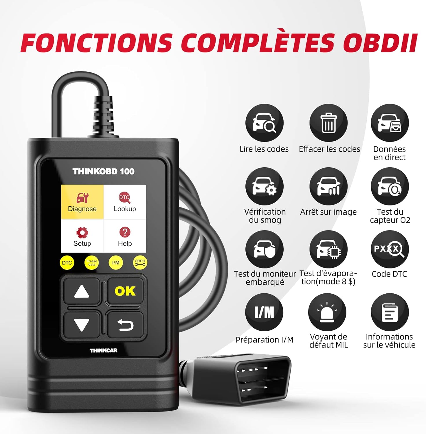 Scanner Guasti Veicoli Scanner Diagnostico OBD2 Auto Professionale | Lettore Codici Errore Motore | Compatibile Con Veicoli Benzina Dal 1996