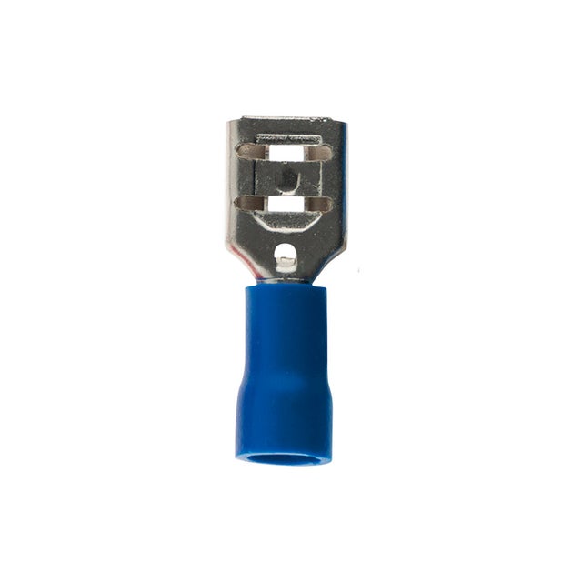 10 cosses clips femelles Ø6,3mm - Bleu - Zenitech