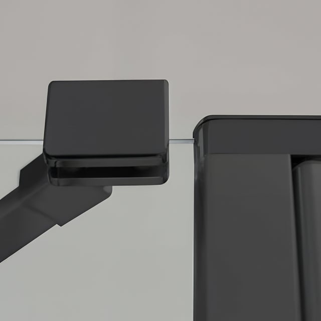 Pare bain largeur 110 cm hauteur 150 cm profilé noir verre clair clean