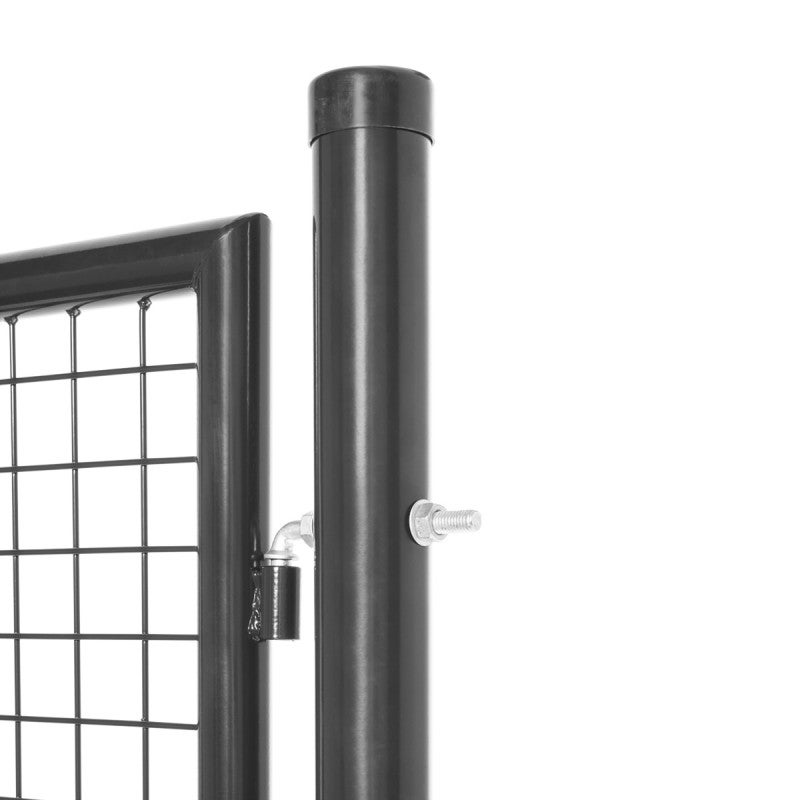 Portillon grillagé en acier galvanisé maille 50 x 50 passage L 1m x H1m20 Gris anthracite - 3